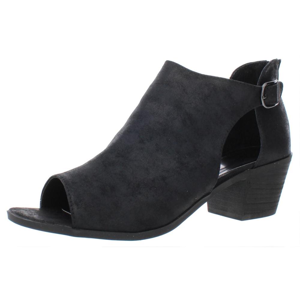Carlos by Carlos Santana Womens Della  Black Peep Toe Ankle Boots Heels NWT